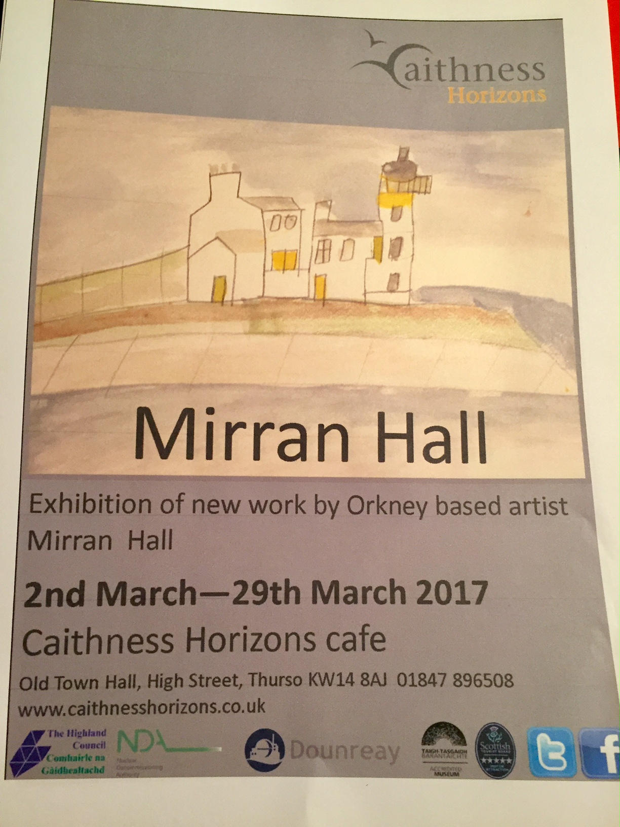 Exhibition in Thurso for Orkney Artist