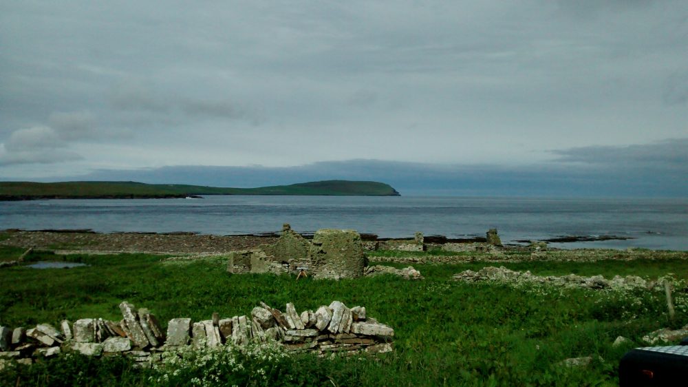a view from the cleared land at Skaill Rousay across to Mainland Orkney