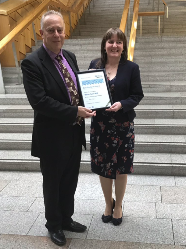 Carer’s Positive Award for Maree Todd MSP