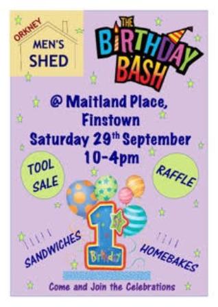 Join the Birthday Bash for Orkney Men’s Shed