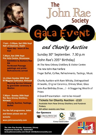 Dr John Rae:Gala Event and Birthday Celebrations