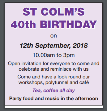 St Colms Celebrates its 40th Birthday