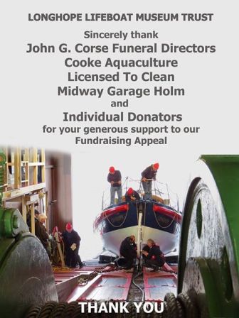Tremendous Response to Longhope Lifeboat Museum Appeal as £15,000 is Reached
