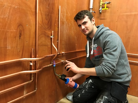 Alex Clouston in National Finals of SkillPlumb 2018