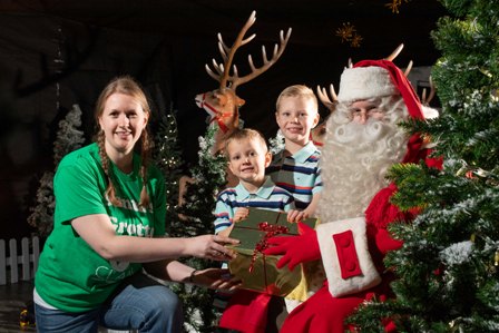 Santa  at Den and the Glen Aberdeenshire with all Proceeds going to CLAN