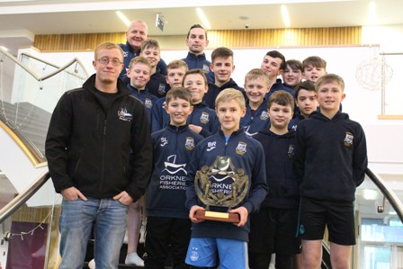 KGS Footballers Sport New Tops Thanks To Orkney Fisheries Association