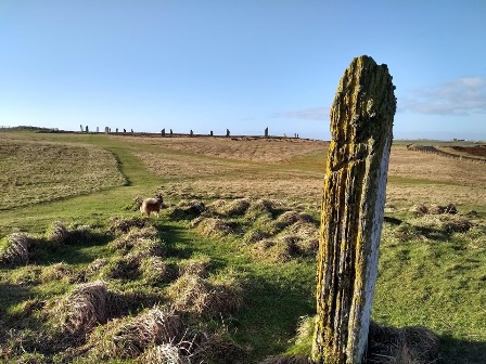 view towards the stones in April 2019