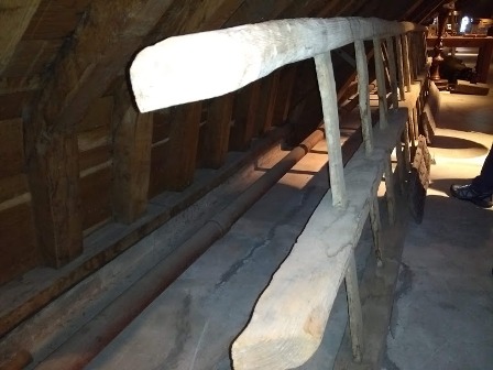 the double ladder for the hanged to be taken up to the execution site now in the St Magnus Cathedral museum area