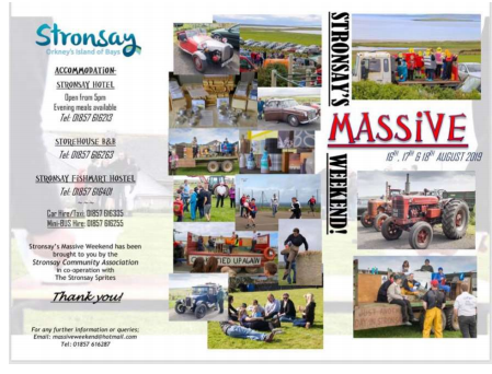 Stronsay’s Massive Weekend: 16th – 18th August