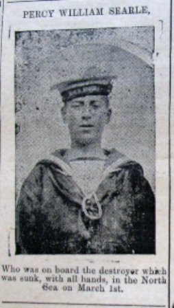 Percy Searle: Remembering the Men of HMS Pheasant 1917 #LestWeForget