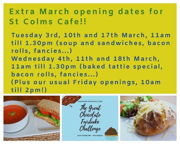 Wood B Good St Colms Cards & Cafe Extends  Opening Times