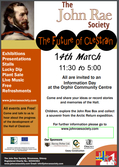  Clestrain  Hall  at  Orphir Community  Hall !!!  –