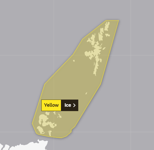 Yellow Warning for Ice
