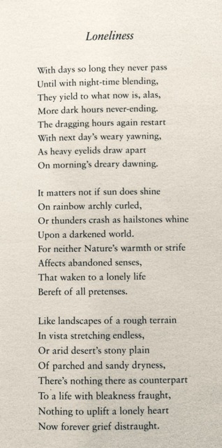 Loneliness #DayOfReflection