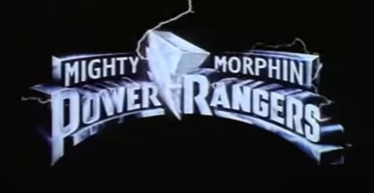 The banner title for Mighty Morphin power Rangers