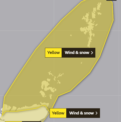 Orkney Weather: Sunday/Monday Wintry Showers Yellow Warning