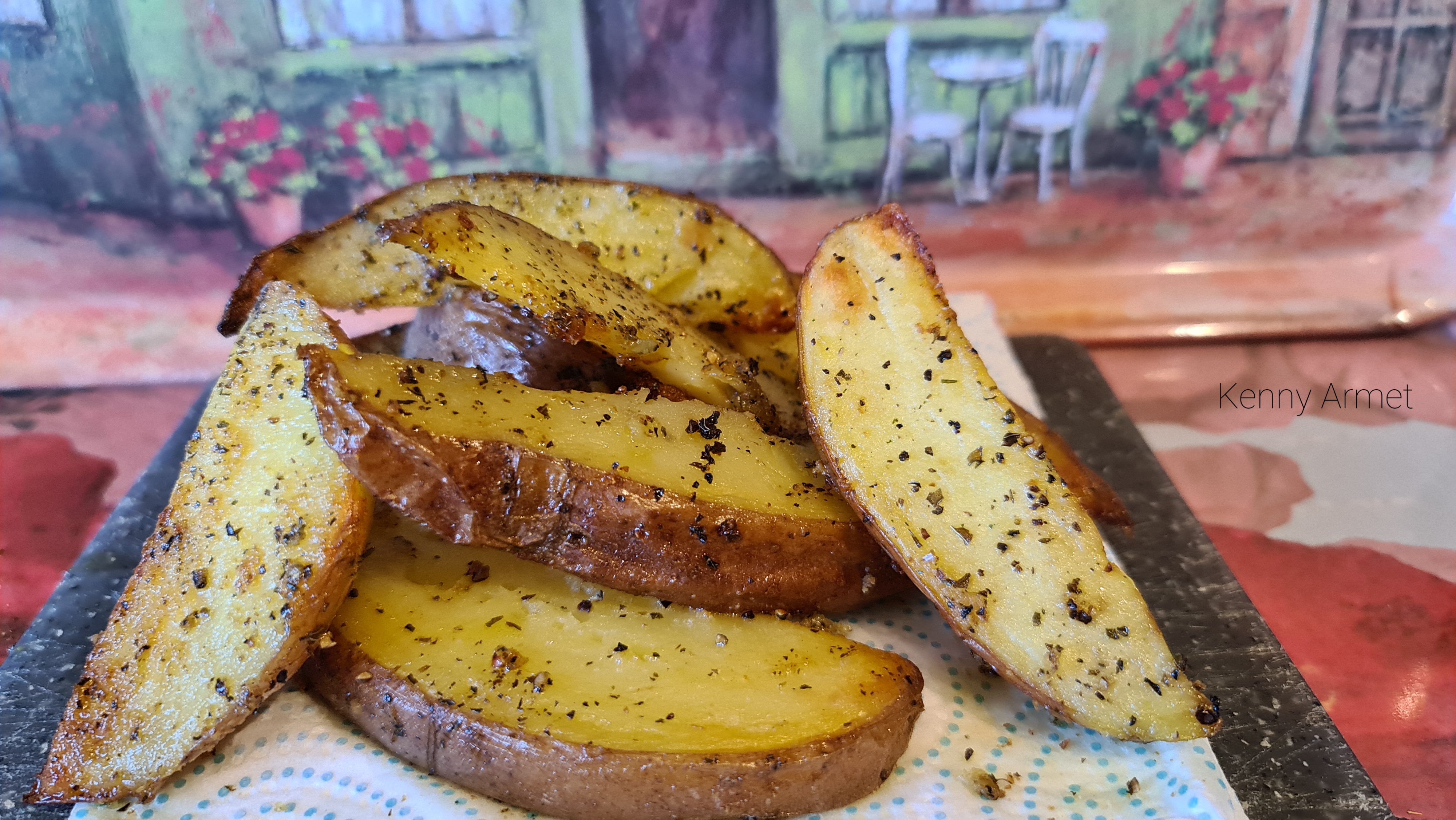 Helen’s Home Cooking Video & Recipe for Potato Wedges (Herb)