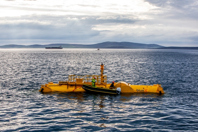 the Mocean devise deployed in Scapa Flow