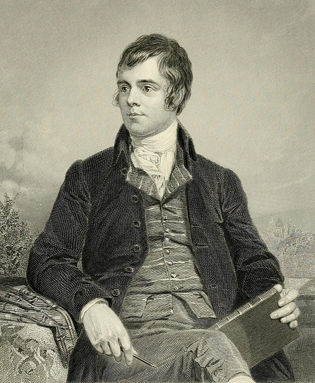 A portrait of Robert Burns sitting and relaxed
