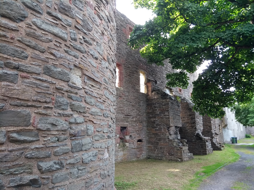 The side of the Bishops Palace Kirkwall