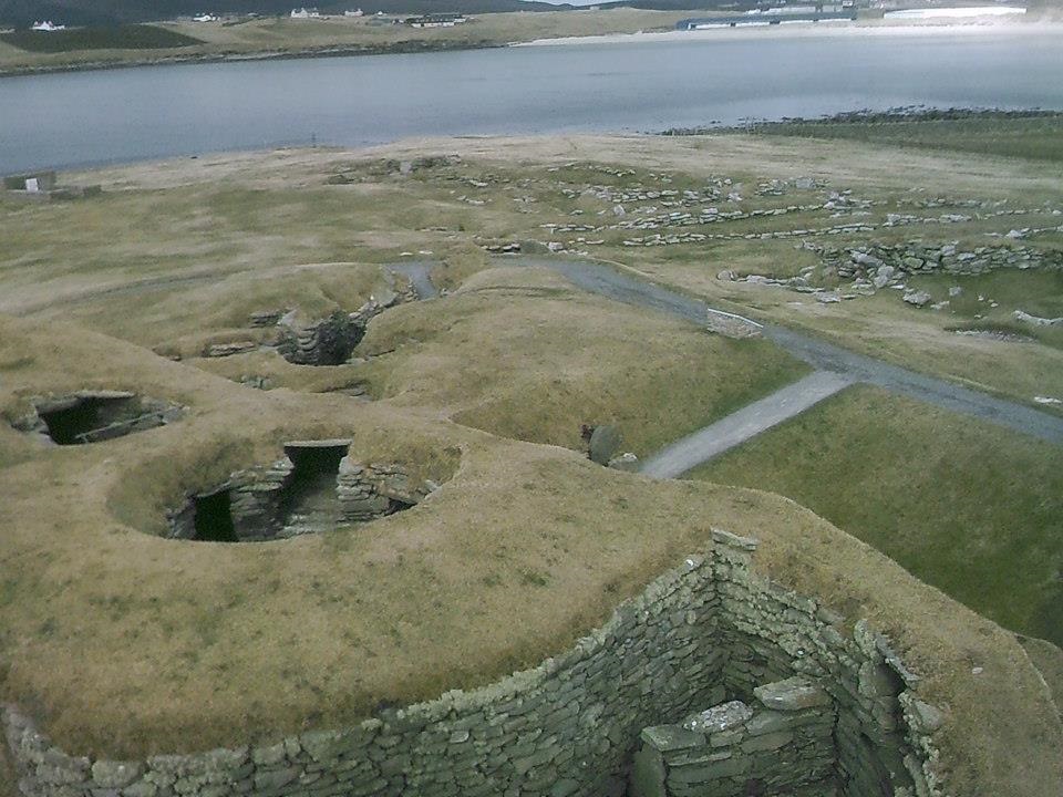 Jarlshof Shetland with its multi layers of Neolithic, Iron Age, Viking and 16th century settlements