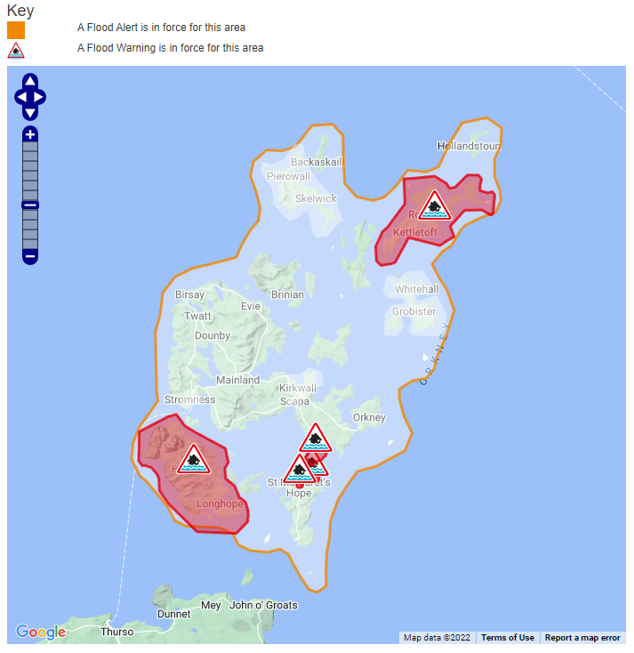 SEPA Flood Alert Orkney Updated