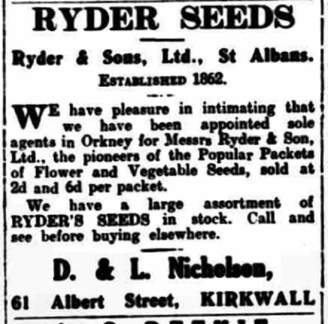 The Lost Gardens of Orkney (6) –  Seeds