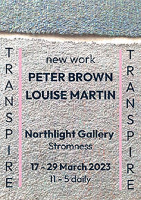 Exhibition poster for Peter Brown and Louise Martin at the Northlight Gallery 17 to 29 March