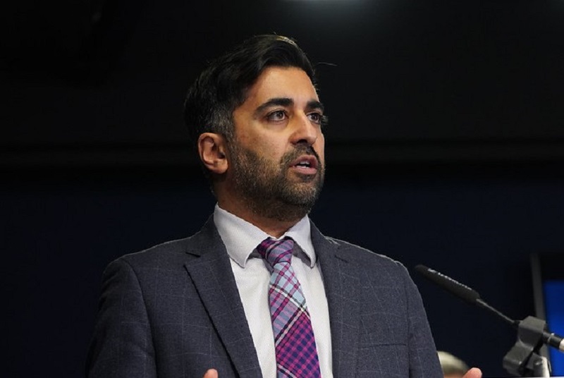 Head and shoulders shot of Humza Yousaf