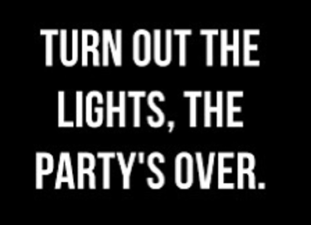 When the party’s over