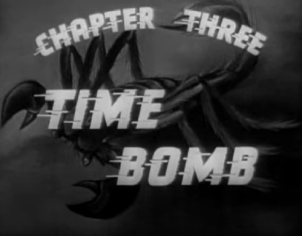 title screen Chapter Three Time Bomb written over the image of a scorpion