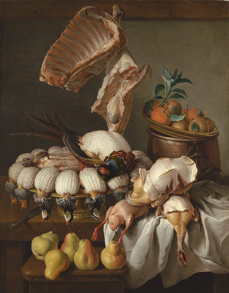 still life of food and hunted game