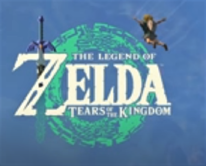 front screen sees Zelda tumbling through the sky towards this new kingdom