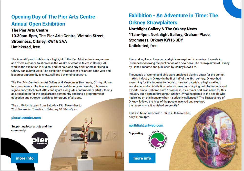 #FairSaturday Events in #Orkney