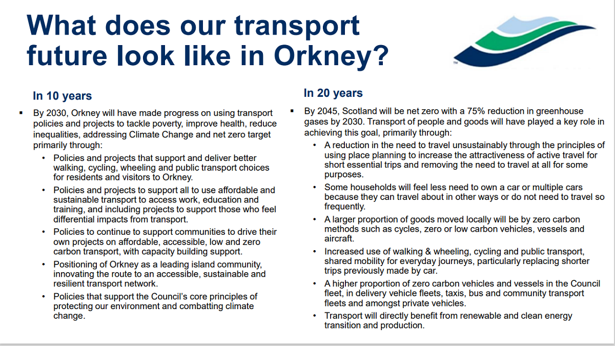 Share your views on future local transport in #Orkney