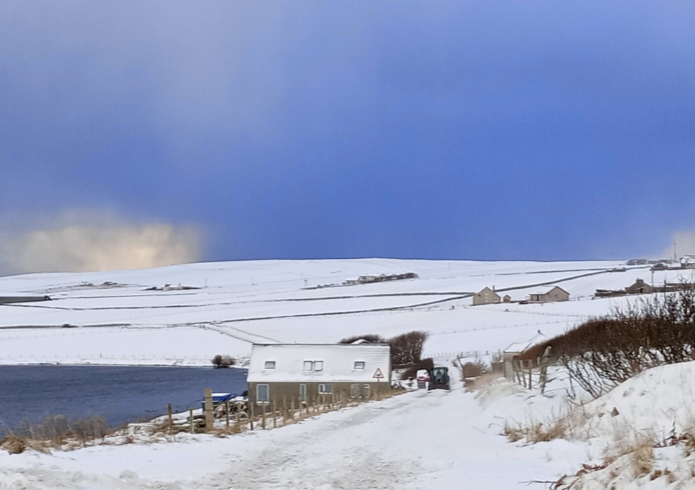 Farmers at work to keep the roads passable