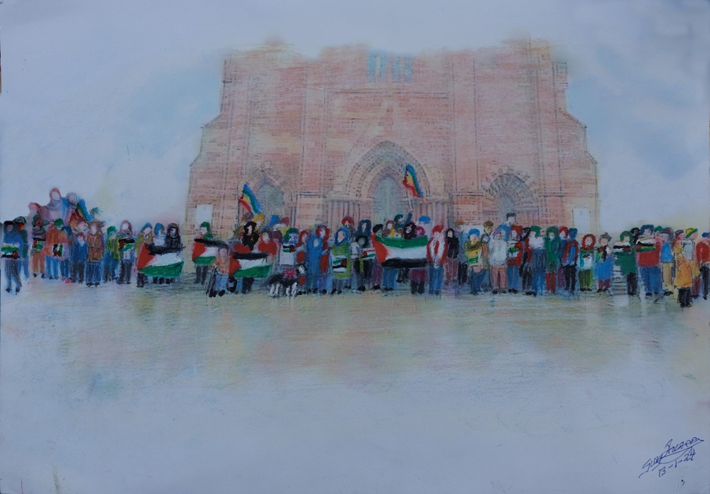 “We’re here because we think it is just so, so important” #Orkney #Gaza Vigil