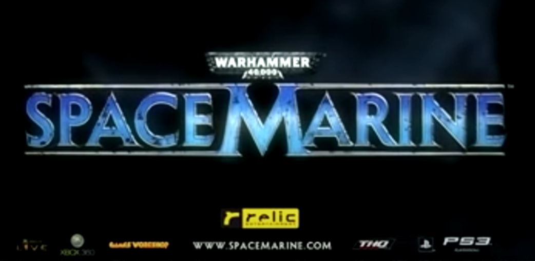 title screen of Warhammer Space Marine