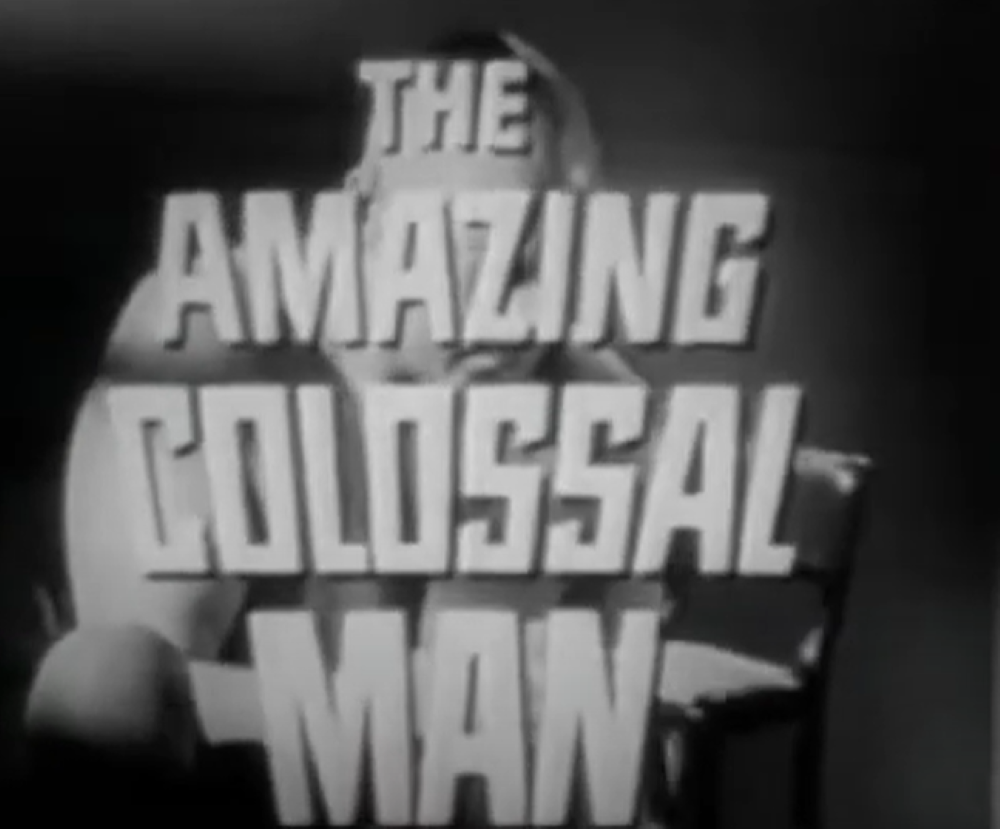 title screen from The Amazing Colossal Man