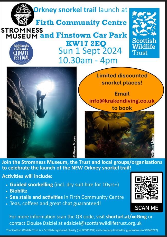 Snorkelling in Orkney: Launch of a New Trail