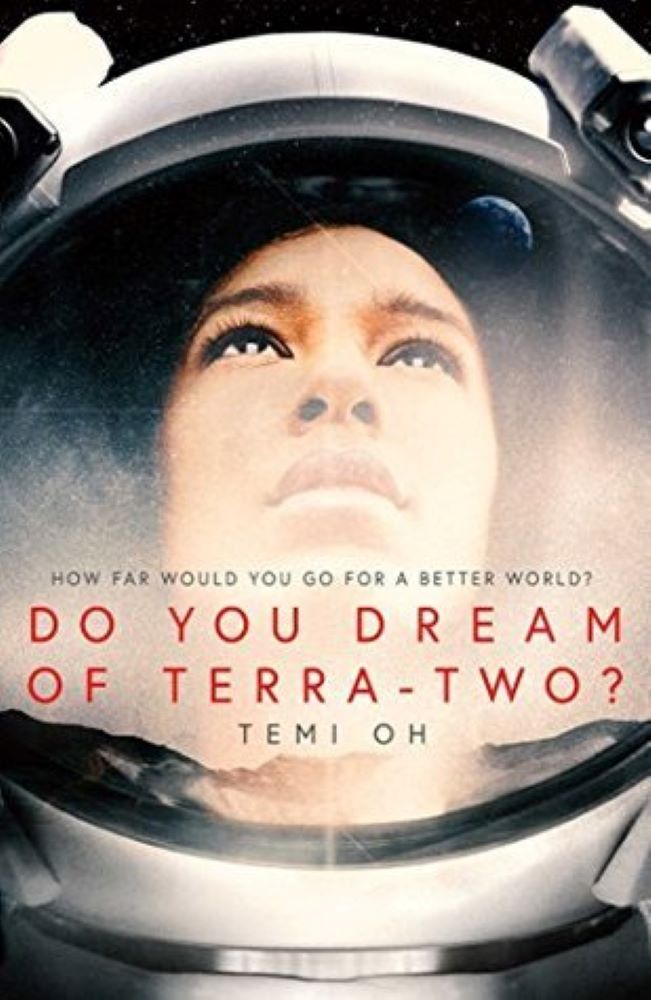 cover of book featuring the face of a female astronaut