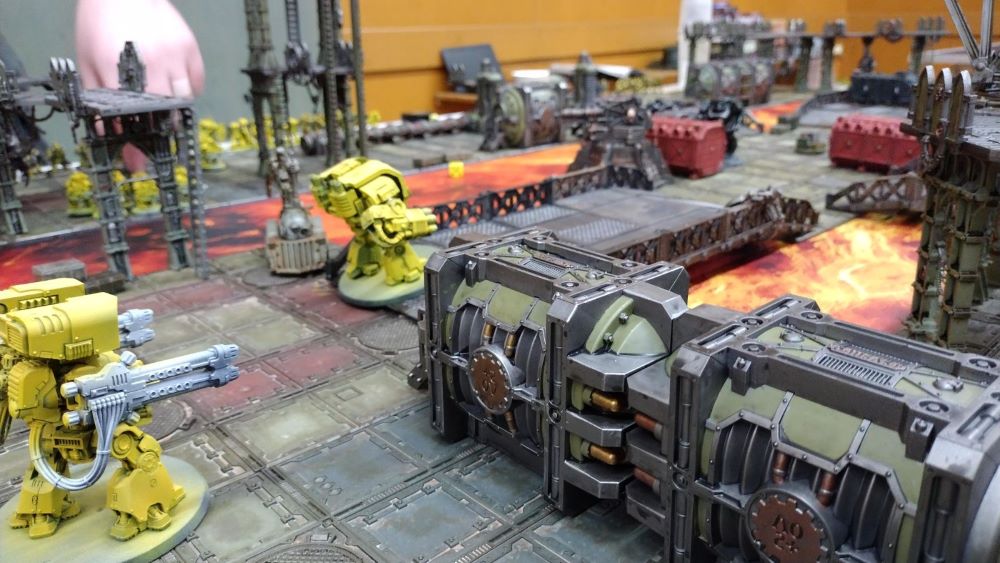 close up of one of the boards and figures