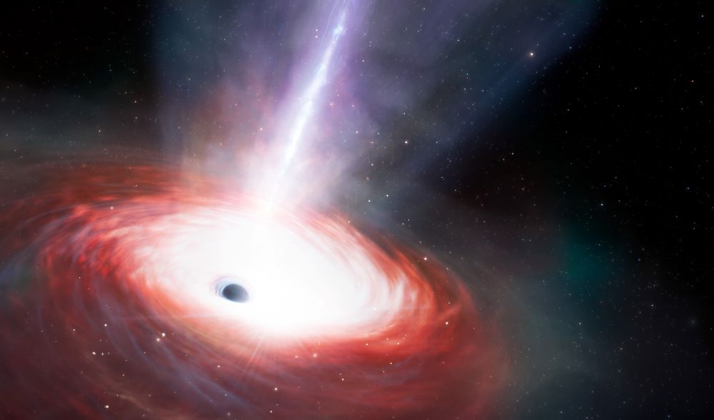 Astronomers Discover Rapidly Feeding Black Hole that is Emitting Powerful Gas Outflows.