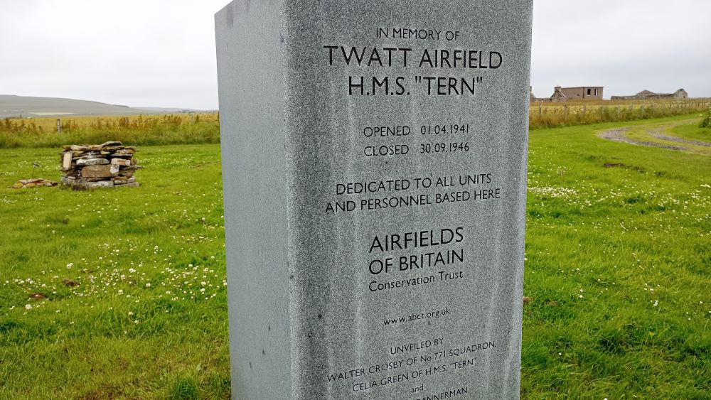 The official memorial by the Airfields of Britain Conservation Trust