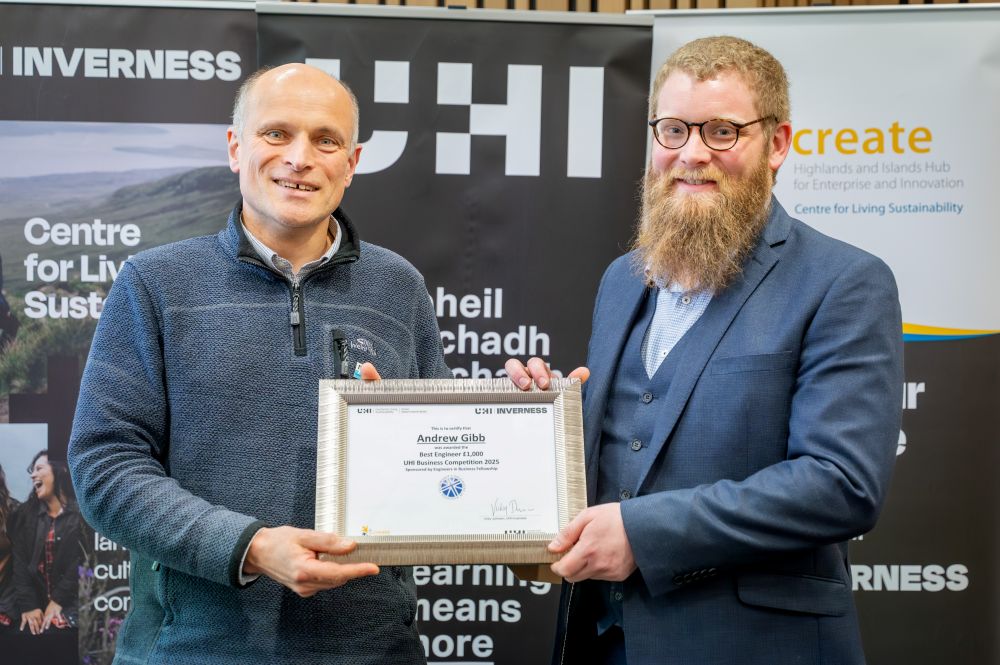 Andrew Gibb Awarded Best Engineer at UHI Business Competition 2025