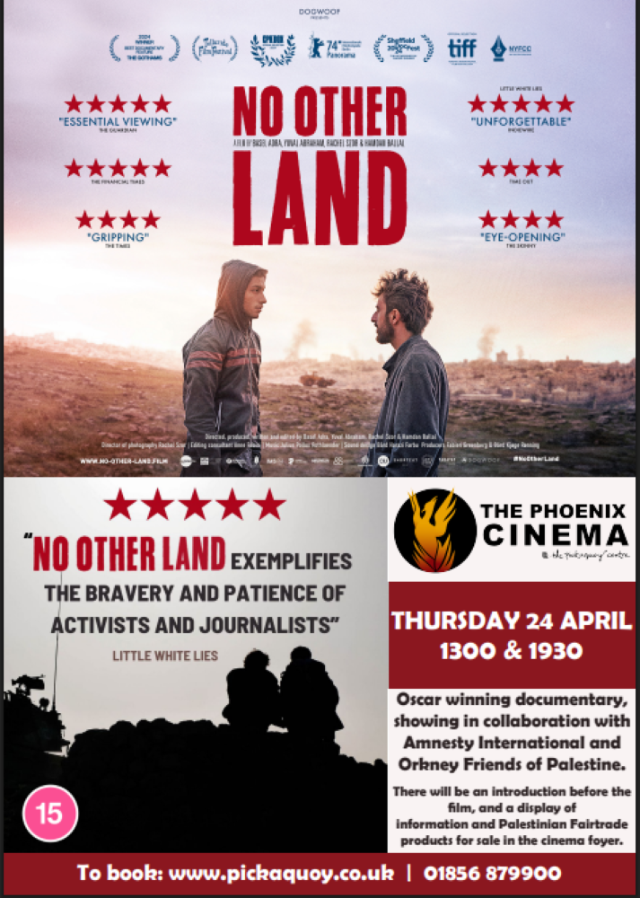 Orkney Showing for ‘No Other Land’