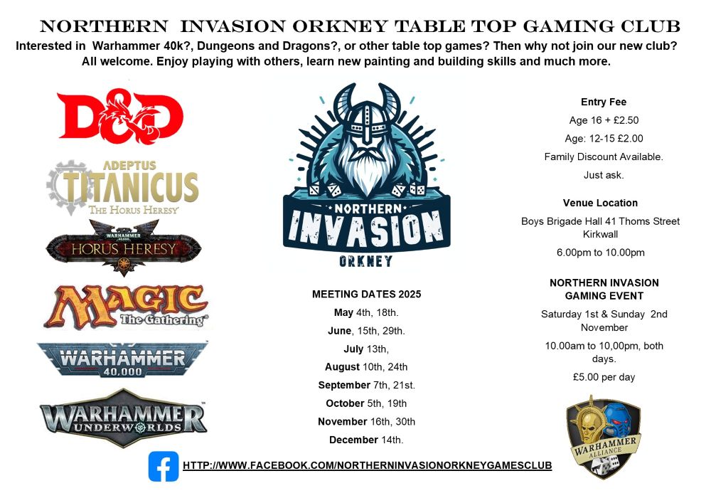 Northern Invasion Orkney Gaming Club