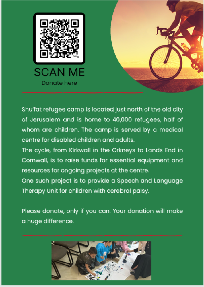 Fundraising Bike Ride for #Palestine