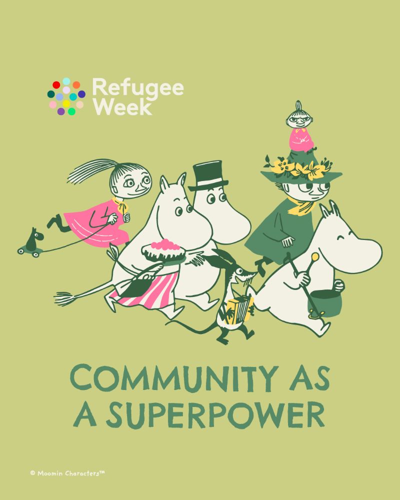 the moomin characters fleeing