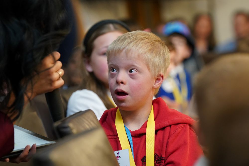 Rorie looking amazed at the event